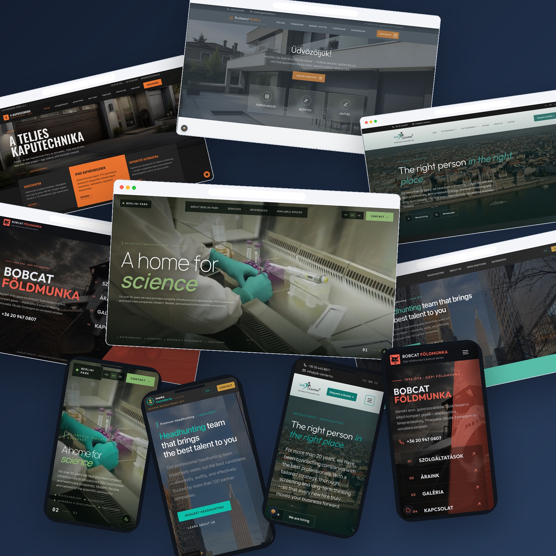 Websites we've built for real businesses — desktop and mobile